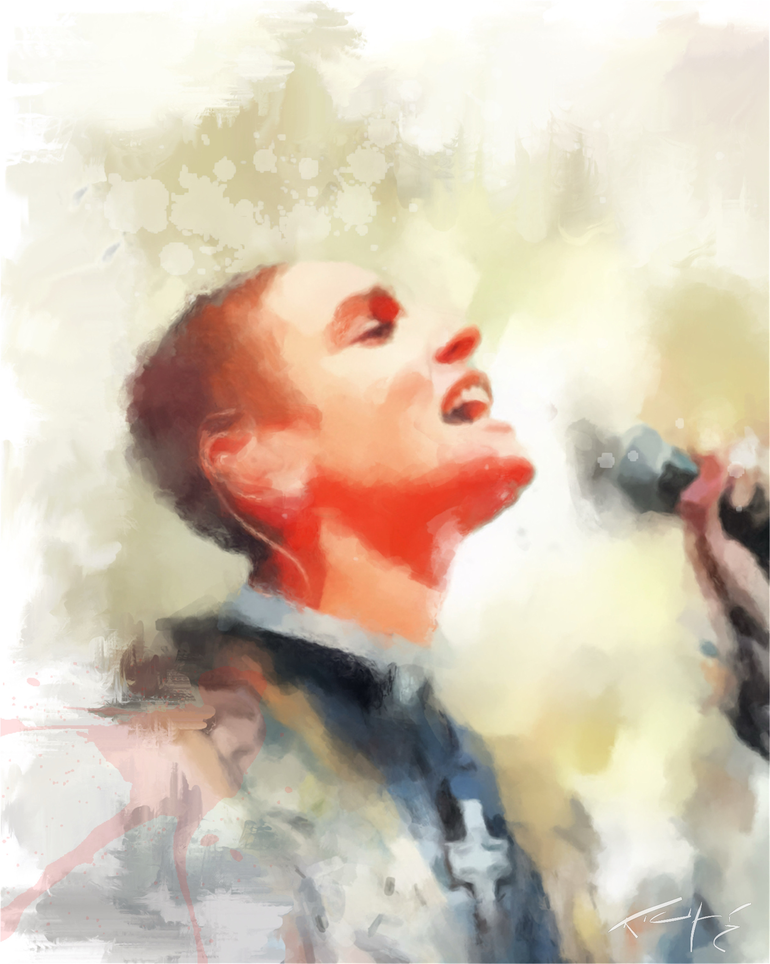 Sinéad O’Connor digital art portrait